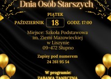 Przejdź do - Zproszenie na Bal z okazji Międzynarodowego Dnia Osób Starszych